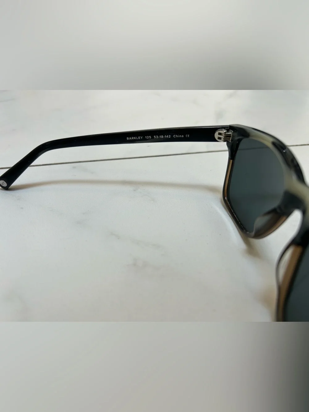 Warby Parker Black and Brown Square Sunglasses with Black Lenses
